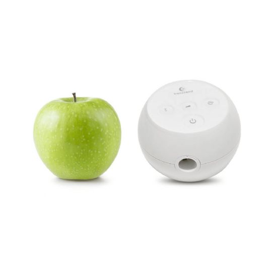 Sleeping Machine size comparison to an apple