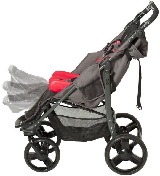 Special Tomato EIO Push Chair Stroller shown with angle adjustable leg rest from +15 degrees to -55 degrees.
