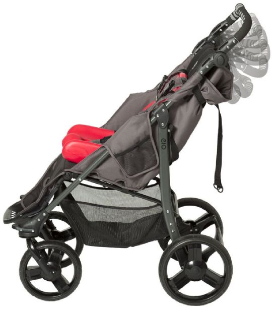Special Tomato EIO Push Chair Stroller shown with angle adjustable push handles from +60 degrees to -65 degrees.