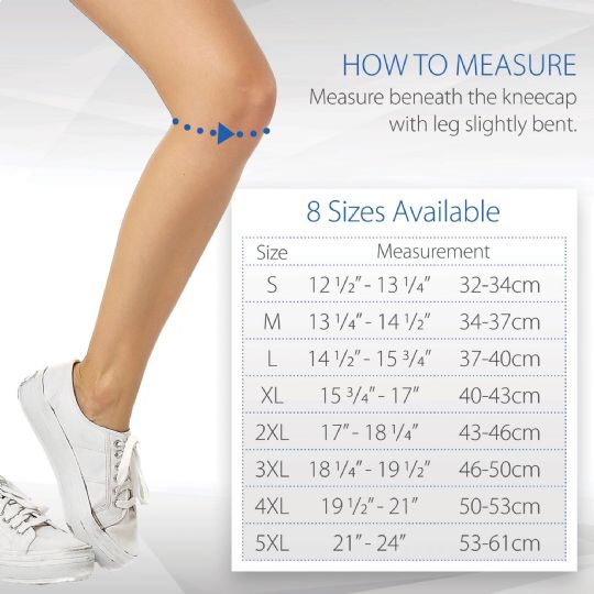 Sizing Guide for Swede-O Thermal Vent Open Knee Wrap Stabilizer