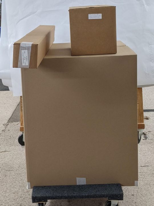 All chambers are delivered curbside. You will receive 3 boxes approximately this size. The heaviest box is 50 pounds. See the chart (on the bottom of this page) for more information!
