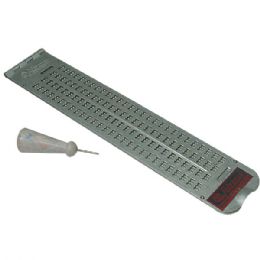 Metal Braille Labeling Slate with Stylus, Set of 2