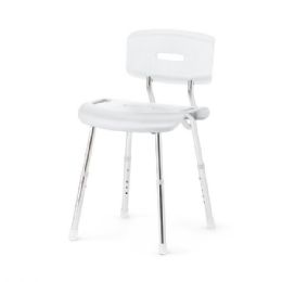 Medline Shower Chair with Back | Antimicrobial