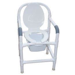 PVC Bedside Commode Chair with 10 Quart Pail