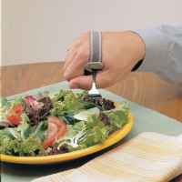 Universal Leather Cuff Eating Utensil Aid