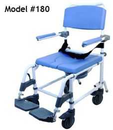 Aluminum 18 Inch Shower Commode Chair