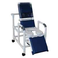 Reclining Shower Chair with Elongated Soft Seat