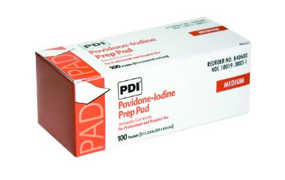 PDI PVP Iodine Prep Pad Medium Applicator, Case of 1000