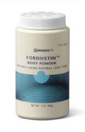 Fordustin Natural Cornstarch Baby Powder, Case of 36