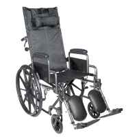 McKesson Reclining Wheelchair with Detachable Padded Desk Arms and Mag Wheels