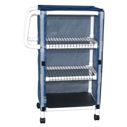 Multi-Shelf Compact Linen Cart with Cover