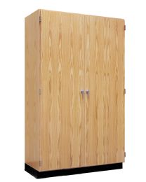 Tote Tray Cabinet with Locking Doors