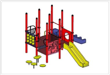 Lauren Wheelchair Accessible Playground Fort with Activity Panels