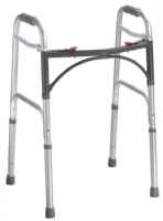 Drive Medical Junior Two Button Deluxe Folding Walkers - Quantity of 4