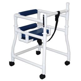 PVC Walker with Hard Seat and Padded Backrest