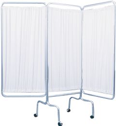 Drive Medical White 3-Panel Privacy Screen with Aluminum Frame