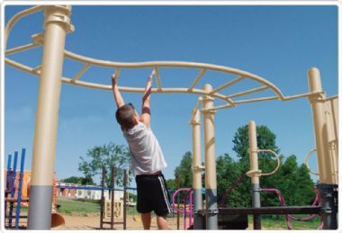 Curved Monkey Bars Playground Equipment Horizontal Ladder
