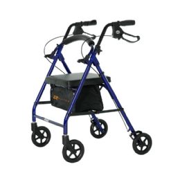 4-Wheel Aluminum Rollator from Rhythm Healthcare - 300 lbs. Weight Capacity