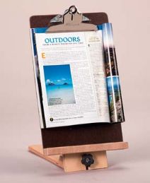 Wooden Reading Stand with Magnetic Clipboard