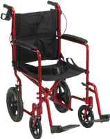 Drive Medical Expedition Aluminum Transport Wheelchair with Loop Locks