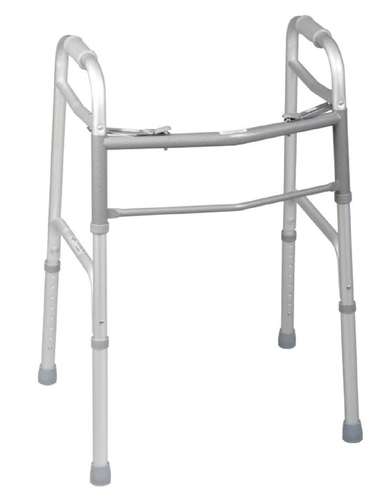 Youth Two-Button Folding Walkers without Wheels by Medline - CASE OF 4