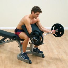 Padded Preacher Curl Station for Body Solid Weight Benches