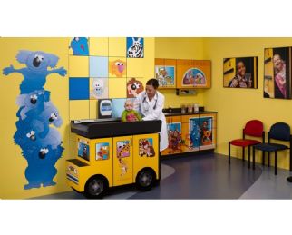 Fun Series Pediatric Scale Examination Table and Cabinet Set