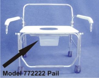 Commode Pail for Model 1328 Transport Shower Chairs