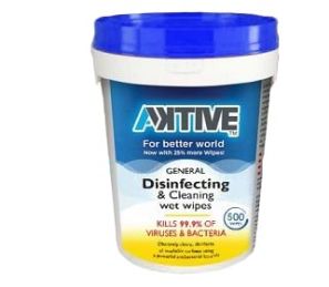 AKTIVE Disinfecting Wipes | 270 Tub Qty | 500 Wipes Total