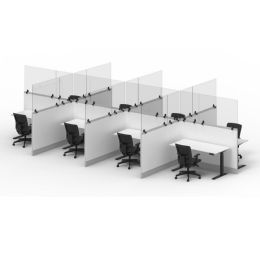 Acrylic Sneeze Guard Cubicle Wall Extender