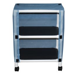 Echo Two-Shelf Linen Cart with Mesh or Solid Vinyl Cover