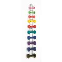 Dumbbell Set with Hanging Chrome Wall Rack by Elgin