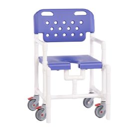 IPU Midsize PVC Shower Chairs with Optional Commode