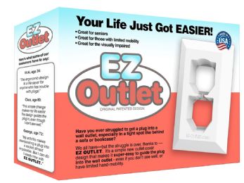 EZ Outlet Electrical Wall Outlet Cover - Quantity of 6 or 12