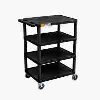 Luxor Lightweight Rolling Banquet Serving Carts with 4, 5, or 6 Shelves