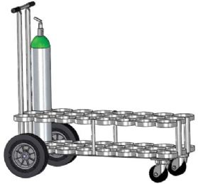 DE-24 Oxygen Cylinder Cart