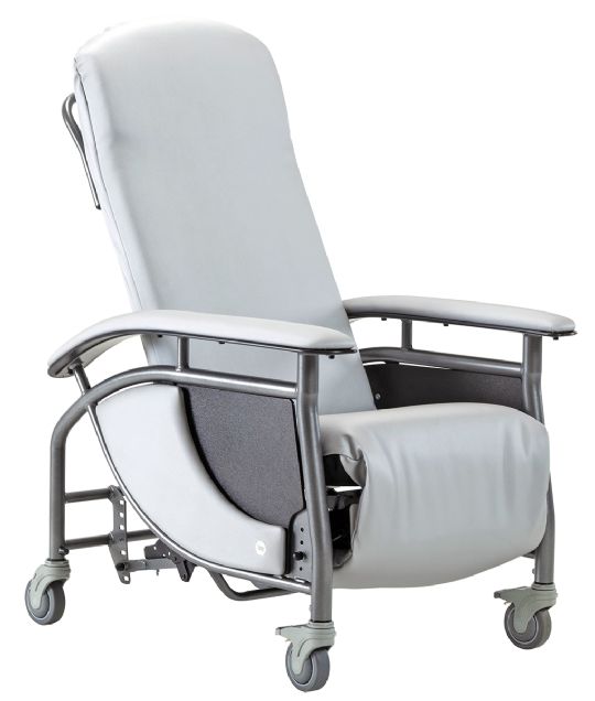 Harmony Care Recliner is available in Sapphire, Taupe, and Meteor colored Vinyl (not available in the color shown above)