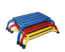 Heavy-Duty Color-Coded Nested Footstools by Hausmann