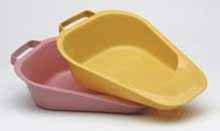 Medegen Fracture Disposable Plastic Bed Pan in Dusty Rose, Qty of 50