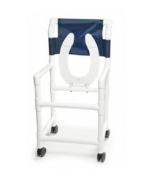Mobile PVC Shower Commode Chair