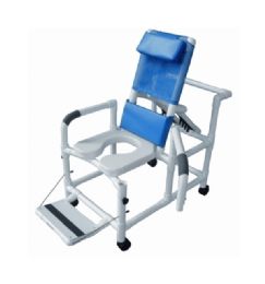 Lumex PVC Reclining Shower Commode Chair