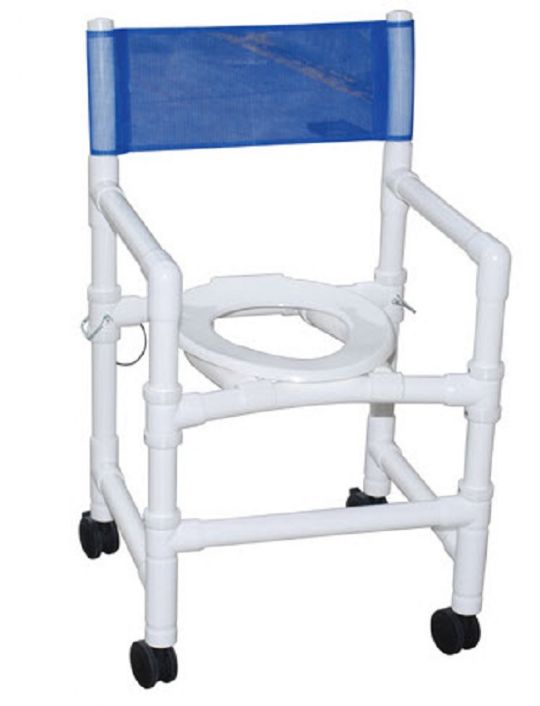 Folding PVC Shower Chair with Commode Opening