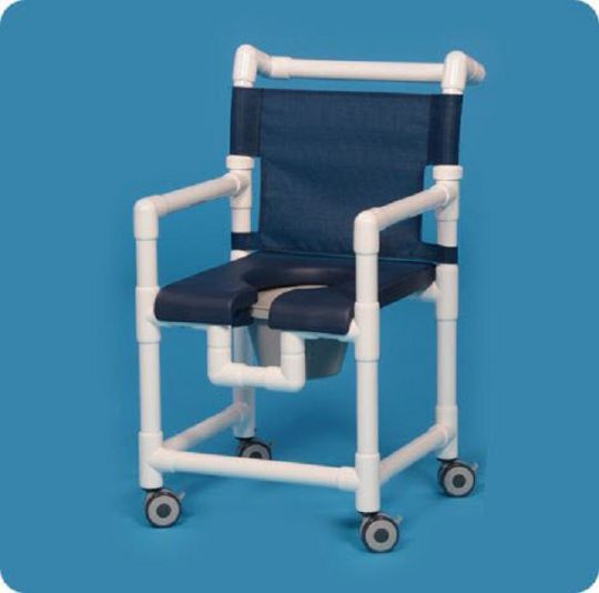 Open Front Soft Seat Deluxe Shower Chair Commode