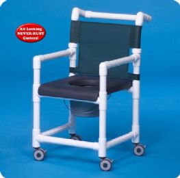 Closed-Front Soft Seat Deluxe Shower Chair Commode