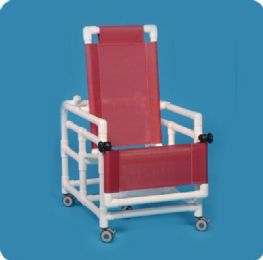 Reclining Shower Chair Commode with Flat Seat