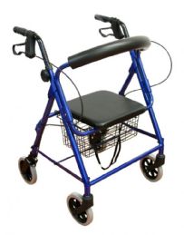 Foldable Lightweight Aluminum Rollator with Removable Basket by Karman Healthcare