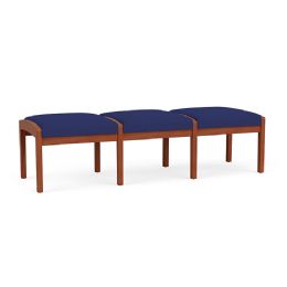 Lenox Wood 3 Seat Bench for Waiting Rooms With Multiple Colors and Finishes by Lesro - 275 lbs. Weight Capacity