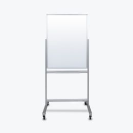 Luxor Double-Sided Mobile Magnetic Glass Dry Erase Marker Board