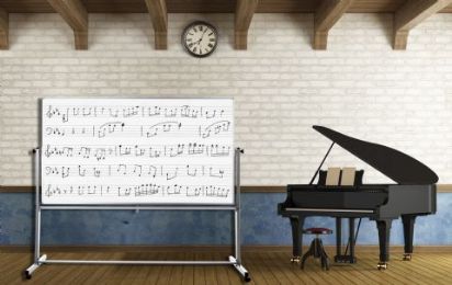 Luxor Mobile Double Sided Music Whiteboard