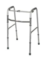 Adult One-Button Folding Walkers, Case of 2, by Medline
